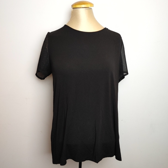 DKNY Accent Sheer Sleeve top - Picture 3 of 8